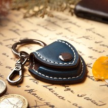 [안단테너리] 가죽 피크케이스 동전지갑 키링 부테로 네이비, 네이비*1개