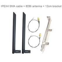 외장안테나 지그비 wifi antenna ipex4 generation to sma wireless card 8db antenna with bracket for ax200, 8cm 키트가 포함된 ipx4