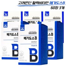 고려은단 메가도스B 활력비타민 850mg x60정 3박스 6개월분 하루 한알, 3개, 60정