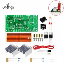 미니 음악 테슬라 코일 플라즈마 스피커 15W 아크 발생기 무선 전송 DC Diy 키트, 한개옵션0
