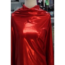 칼라필 사방스판 포일원단. 체조복 피겨스케이팅 댄스복 밸리댄스 무대복의상 반짝이 스판 원단 무료 견본 (SWATCH) 제공 국내산 원단 80%Nylon 20%Span, RED