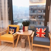 부부 티테이블 2인 사각 테이블 의자 세트 휴게실 베란다 발코니 원룸 테라스 안방, B