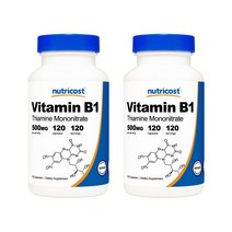 뉴트리코스트 비타민 B1 티아민 모노나이트레이트 500mg 캡슐, 120개입, 2개, 120정