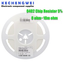 풀릴 0402 smd 칩 저항기 0R-10M 1/16W 5% 4.7R 39R 360R 3K9 36K 0R 1K 100K 10000 개, 134 330K
