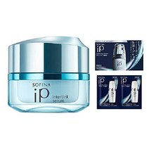 소피나 iP 인터링크 세럼 모공이 눈에 띄지 않는 깨끗하고 촉촉한 피부를 위해 55g (x 1), 밝은 + 덤