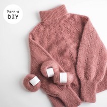 야나 [DIY패키지][니팅 포 올리브] 소프트 실크 모헤어 펀 스웨터(+인쇄도안) 니팅포올리브 스웨터뜨기 대바늘뜨개 diy키트 대바늘 뜨개질, 3XL/4XL(14볼), 더스티 그린