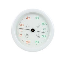플라이토 사계절 원형 온습도계 22.5cm, 화이트, 1개