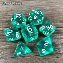 보드 게임 주사위 7 개대 투명 크리스탈 주사위 세트 d4 d6 d8 d10 d10 d12 d20 보드 게임 rpg 주사위 보라색, 검은 색