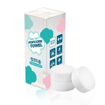물먹는 팝콘타올 5매 캠핑 차박 위생용품 100% 천연소재 자동화설비 코인물티슈, 부들지퍼백