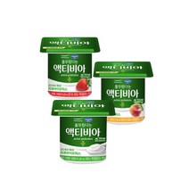 (당일 입고된 제품 당일 출고) 풀무원 다논 액티비아 혼합 80g (플레인 8개 + 복숭아 8개 + 딸기 8개), 24개