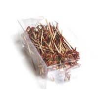 Bamboo Factory [고급과일꽂이] 꼬인빨간매듭-소 대나무 과일꽂이 요지 티포크 (30)
