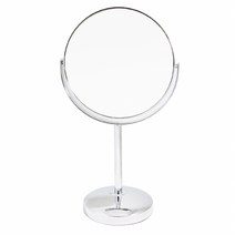 라베끄 샤이니실버 3배확대거울겸용 양면탁상거울(중) 스탠드거울 메이크업 미용 화장거울 3x magnifying makeup mirror