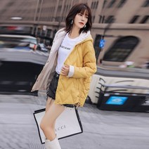 돌체비타샵 니트 후드 구스 패딩 자켓