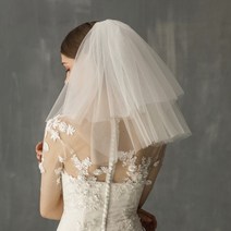 엘블랑꼬 두겹 숏베일 셀프 웨딩베일 웨딩스냅샷 헤어베일소품