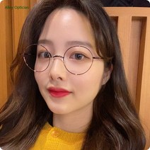 ALLEY 블루라이트 차단 안경 코받침없는 림락 스타일 동그리안경 8220