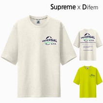 슈프림 정품 5부오버핏반팔 유니슈프림 M~5XL 빅사이즈 남녀공용 반팔티셔츠 반팔 티셔츠