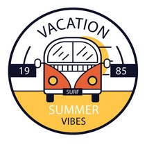 천아트 다리미 전사지 Vacation 버스(F976) 옷리폼 티셔츠 열전사지