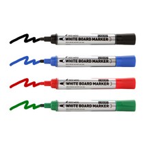 일회용 생잉크 마카 펜(1개/4색/무광화이트보드 공용), 빨강, 색상:빨강