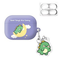 리틀티노 에어팟프로 / 에어팟프로2 하드 케이스 철가루방지 2P스티커+키링 세트, 굿나잇, AirPods Pro(2세대)