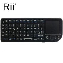 조약돌키보드 레이저 트랙볼 키보드 rii x1 2.4ghz 블랙 미니 무선 키보드 usruesfr android tv boxpclaptop용 터치 패드 리모컨이 있는 에어 JX, 스페인어 키보드