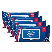 Freedom Wipes: 프리미엄 XL 플러셔블 버트 + 바디 물티슈 100% 생분해성 섬유 알로에 및 비타민 E가 함유된 부드러운 무향 물티슈 플러시 안전 파라벤 + 알코
