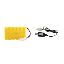 7.2v 700mah NiCD 배터리 충전기 RC 완구용 자동차 탱크 기차 로봇 보트 건 Ni-CD AA 충전식 타미야, [02] Black