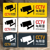 티네유 cctv녹화중 표지판 / 3가지 색상, 02 120x120 화이트