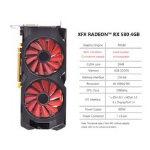 그래픽카드 비디오카드 xfx rx 580 570 560 550 8gb 4gb r7 r9 370 380 8g 2gb amd GPU radeon rx580 1660 비디오 pc, rx580 4GB 2팬