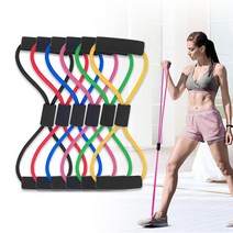 파워몬 필라테스 요가 스트레칭 탄력 밴드 홈트 고무 밴드, 블루