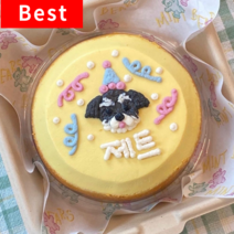 [알로하스낵] 강아지케이크 (고구마 저알러지), 5번(얼굴), 기본+문장추가