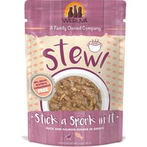 Weruva Classic Cat Stick a Spork in It 오리 연어 그레이비 스튜 캣 푸드 파우치 3온스 파우치 12 count