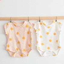 영유아용 신생아 여름 50수 썬스마일 반팔 수트