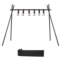 아펙토 자동조립 와이어 인디언행어+파우치, 블랙-L(고리6개)