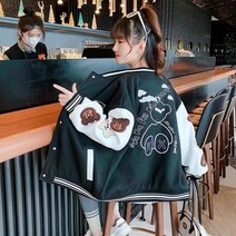 아이옷 여자 봄 가을 수 놓은 편지 활성 재킷 어린이 십대 야구 유니폼 커플 171