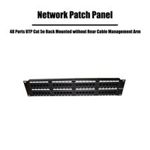 네트워크 장비 도구 48 포트 UTP Cat 5eCat 6 패치 패널 네트워킹 RJ45 플, Cat 5e without arm