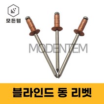 블라인드 리벳 동 브라인드 리베트 3.2~4.0미리, 동 리벳 3.2 x 8mm(30개), 1개