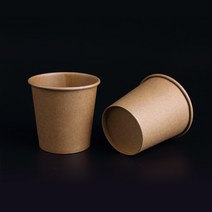 물결종이컵 크라프트종이컵 크래프트용기 100 개갑 100ml 작은 크래프트 종이 컵 컵, 50개