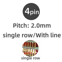 2.0mm 테스트 연소 고정 장치 스탠드 PCB 클립 포고 핀 디버그 다운로드 프로그램 굽기 간격 4 4x2 행 = 8, 02 4pinx1row, 한개옵션1