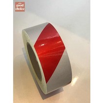 표지 테이프 도로정리 교통 스티커 필름 반사 경고, 5cm 하이라이트 레드 화이트 트윌 45.72m