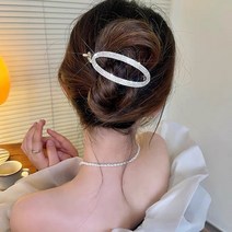 진주 큐빅 라운드 메탈 헤어핀 2종