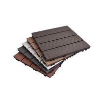야외 바닥 마루 나무 DIY 옥상 루프탑 플라스틱, 갈색 직선 줄무늬 1가 11입