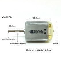표준 전기 280 모터 FS280 DC 1.5V-12V 평면 자동차 도어 잠금 액추에이터 창 접이식 백미러 액세서리 부품, 한개옵션0