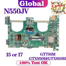 KEFU N550J ASUS N550JV N550JK N550JX G550J G550JK G550JX 노트북 마더 보드 i5 i7 4th GT750M GTX850M GTX950M, I7-4th Gen GTX850M