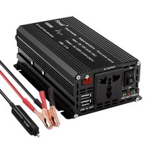 1500w LED 전압계 인버터 DC 12v to AC 220v 230v 순수 사인파 문자열 전압 변환기 전송 범용 소켓, 1개