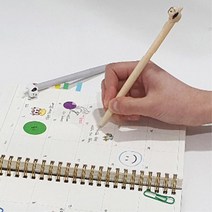 그저그런 볼펜 NO 강아지 케릭터 귀욤 멍뭉이펜 사무용볼펜 대학생볼펜, 그레이