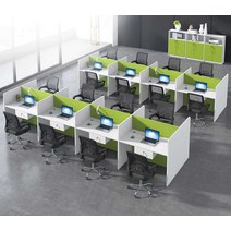 콜센터 책상 데스크 비상주 사무실 스크린 파티션 3인, 1열 2열 시트(서랍 포함)
