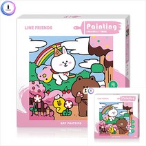 DIY 패밀리 페인팅세트 라인프렌즈 집콕놀이 아크릴그림그리기