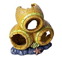 GloFish Barrels Ornament for Aquarium Large, 1