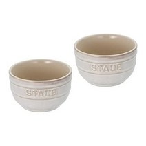 일본직발송 4. 스토우브(Staub) staub stove 라운드 램컨 아이보리 8cm 세라믹 단품 전자레인지 대응 【일, One Size_아이보리, One Size