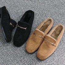 힐슈빌 겨울 3cm 편안한 털단화 퍼 블로퍼 리안